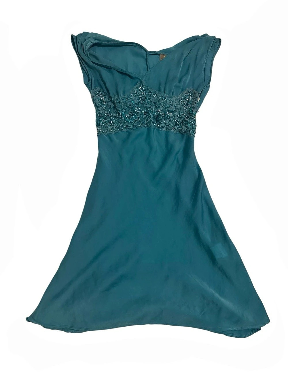 Space Style Concept Teal Beaded Dress — Size S
 NWT